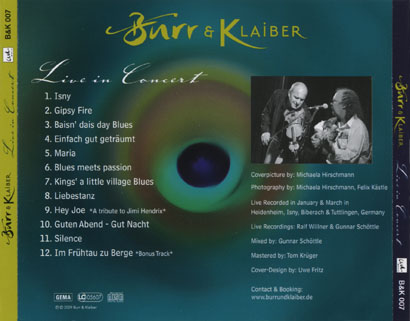 burr and klaiber live in concert trayout